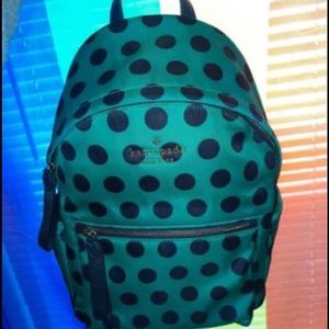 Green and Blue Kate Spade Medium Backpack